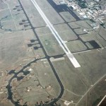 An aerial view of the airfield at Incirlik Air Base