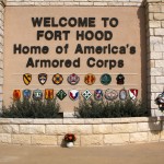 Main gate at the Fort Hood Army Base